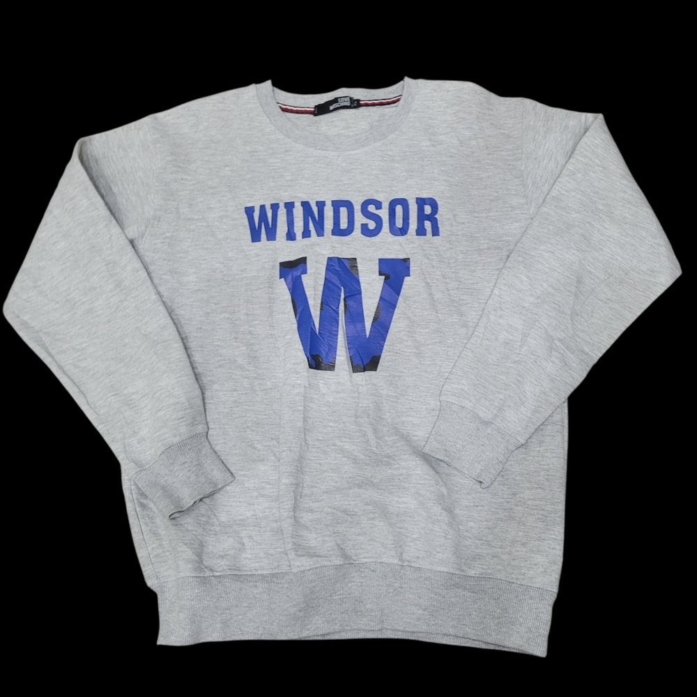 2/$20 Vintage Windsor Grey & Blue Crewneck Sweatshirt Top Size: XL